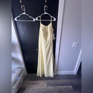 Pastel Yellow Bridesmaids Dress